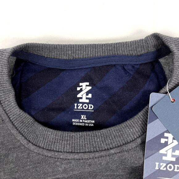 New Mens IZOD Varsity Supersoft Crewneck Sweatshirt Size XL Gray NWT - Picture 2 of 8
